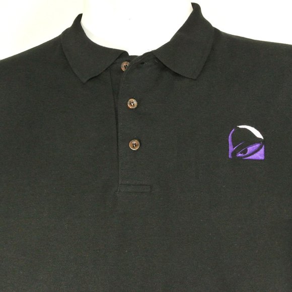 TACO BELL Black Polo Shirt Employee Uniform NEW Size XL - Picture 2 of 10